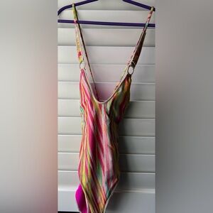 Becca - NWT - SP - Colorful One Piece Swimsuit - Removable Cups -